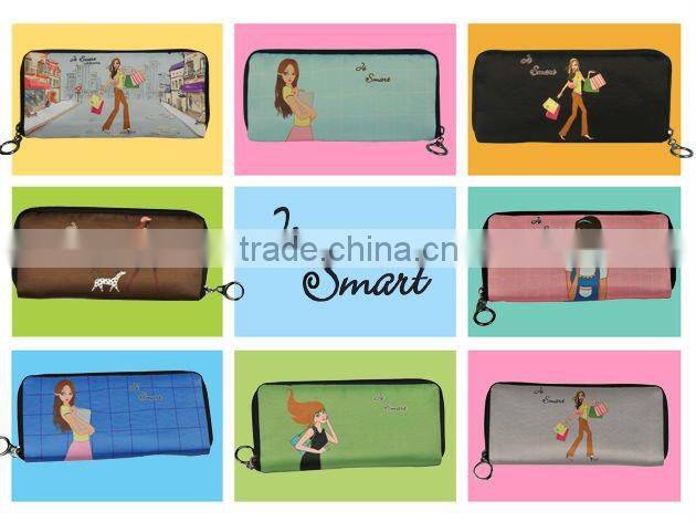 JSMART long wallet shopping girl sublimation printing