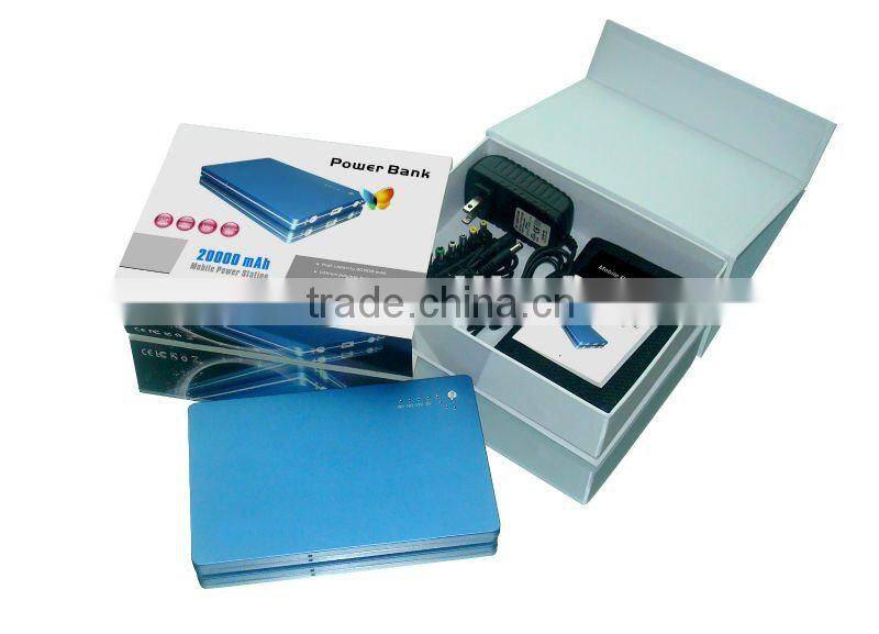20000mAh rechargeable external battery pack 12v for laptop