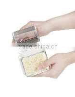 SINOGLASS 7 pcs square body glass SPICE jar rack SET