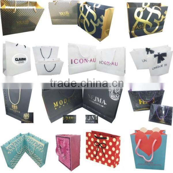 Customize design black luxury wine paper bag