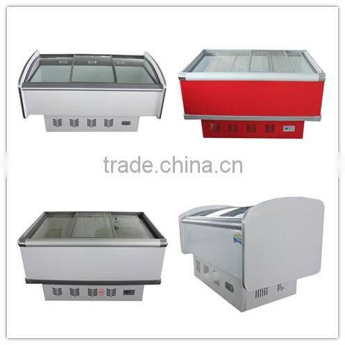 Christmas sale fridge 3 glass showcase display refrigerator