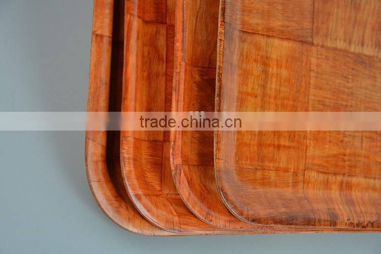 Lacquered Wooden Serving Tray for Hotel, can be customized