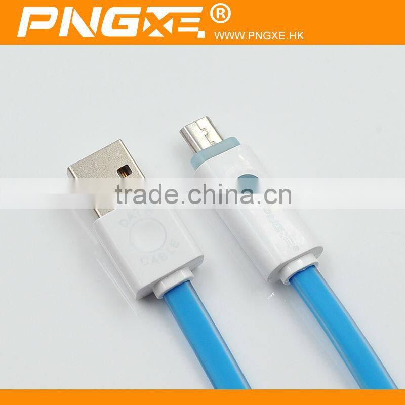 wholesale China factory mircro usb cable with free sample for samsung smart phone and for iphone5 led cable accessory for cell