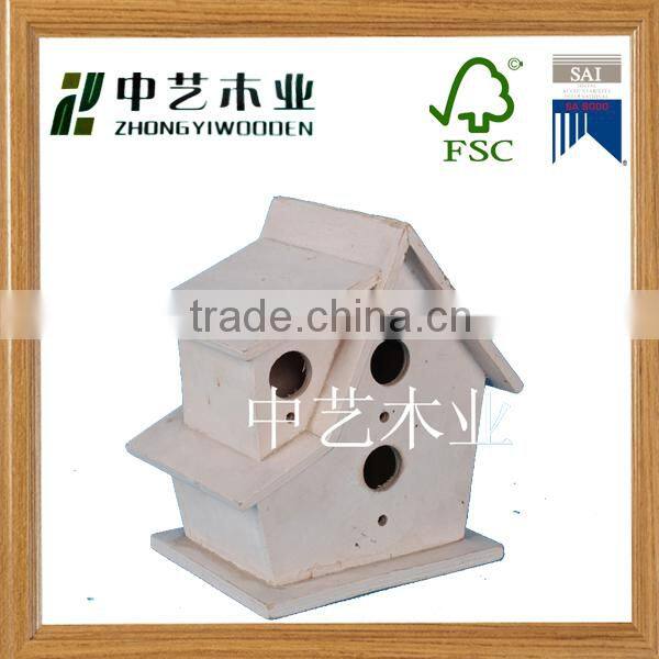 China suppliers FSC&SA8000 OEM garden pine christmas gift wooden animal garden bird house