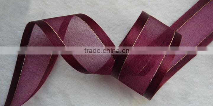 Gradual change color ribbon pink,yellow,blue,purple, 1-1/2inch wide organza ribbon,diy handmade hair accessorie,200 yard / roll.
