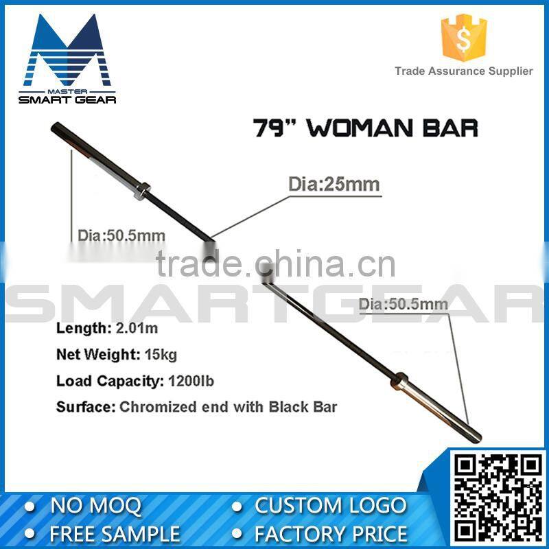 Eight Bearings Black Crossfit Women Olympic Barbell