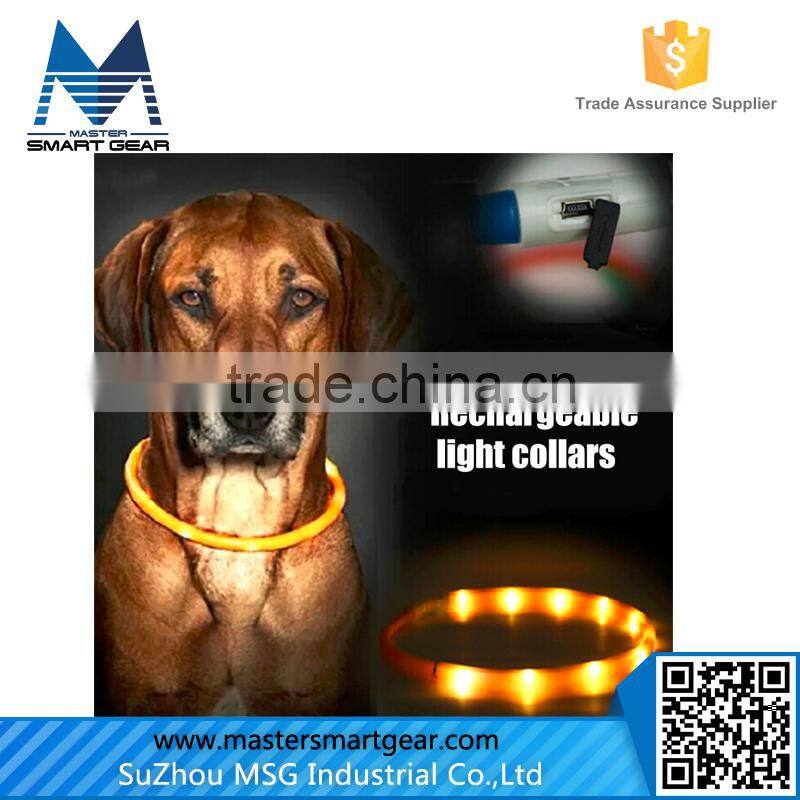 Flashing LED Lighted Dog Lead Pet Collar PT34