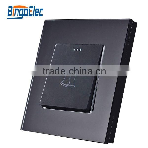 EU/UK standard Toughened glass panel push doorbell switch