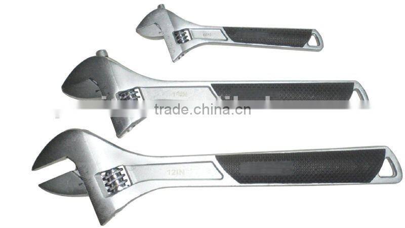 Adjustable wrench with black handle