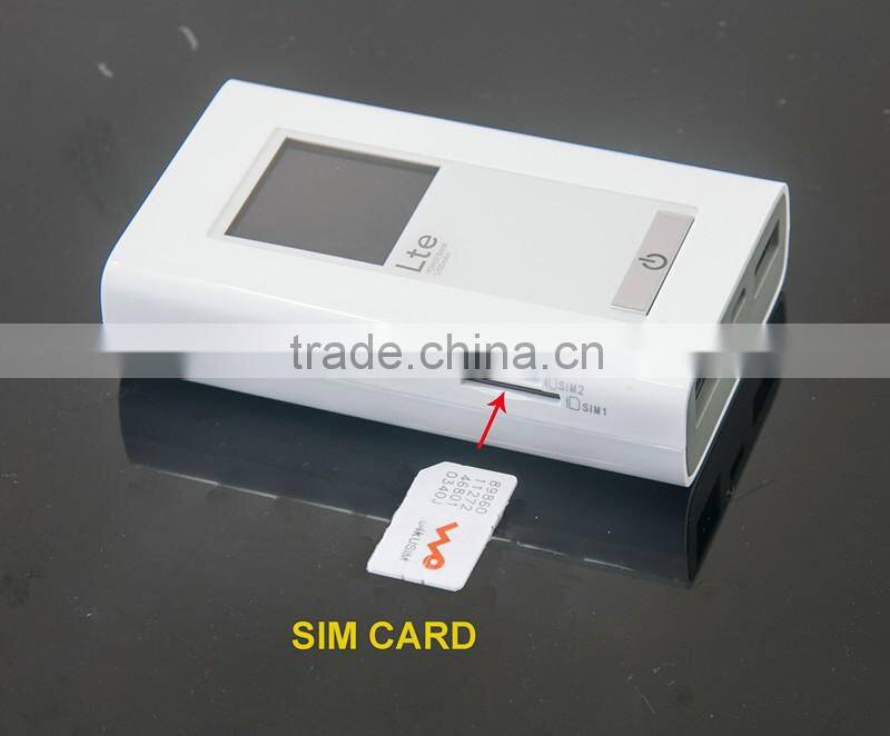 Built-in 5200mAH Li-battery 4G LTE wireless wifi sim card router