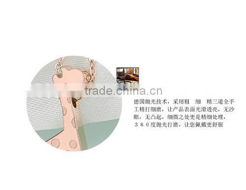 Fashion Stainless Steel deer charm necklace silver deer necklace deer head necklace
