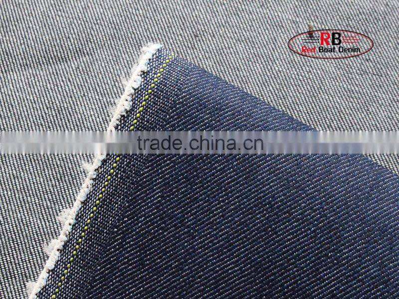 Factory Stock Lot Indigo Slub 72%Cotton Denim Fabric