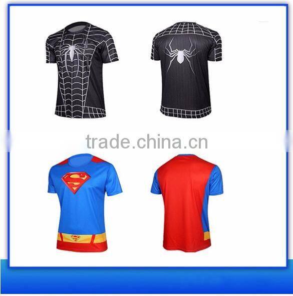 Breathable Soft Captain America T shirt Custom 3D Superhero Short Sleeve