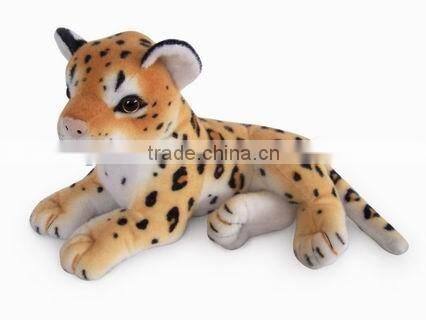 factory wholesale realistic plush grovel black panther stuffed plush jungle animal plush black panther soft toy