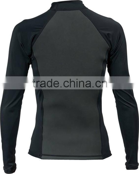 Polyester long sleeve lycra rash guard top for men L-02