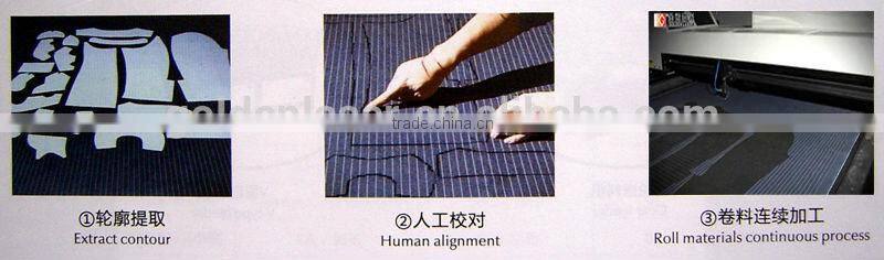 sublimated dye textile cutter / laser cutting digital printing fabrics