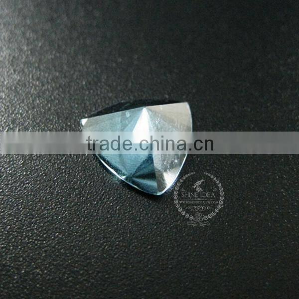 10MM triangle shape fancy faceted cut natural sky blue topaz semi precious loose stone gemstone DIY ring earrings 4160005
