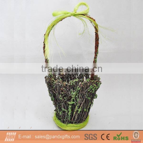 2014 hot sale fabric Easter 21CM BUNNY WITH BASKET