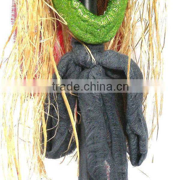 glittered pirate skull stake for halloween outdoor garden decoration