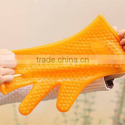 Silicone heat-resistant grilling oven BBQ gloves for cooking / baking