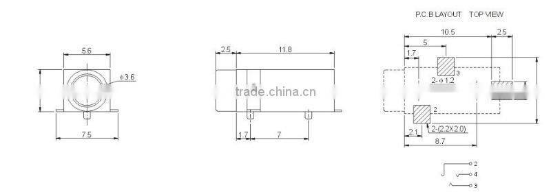 3.5 smt phone jack PJ-326-SMD