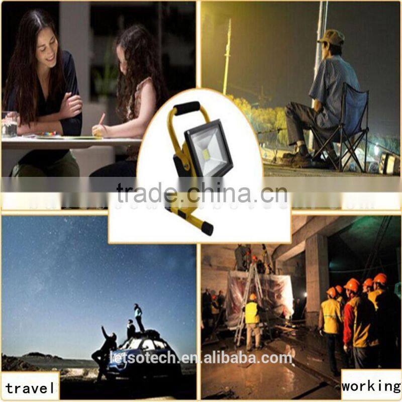 2016 New IP65 50w 100w 200w portable rechargeable led flood light with CE ROHS warm white 3 years warranty