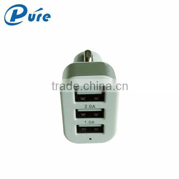2016 New color quick smart car charger plug in chargers for mobile phone,iPad,MP3