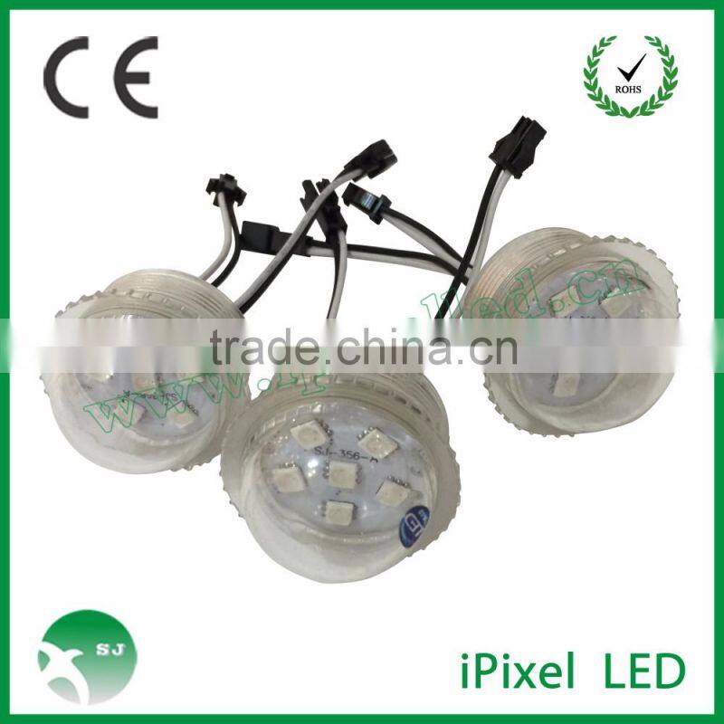 no need controller automatically rgb led pixel with 45mm 9led funfair rides lighting