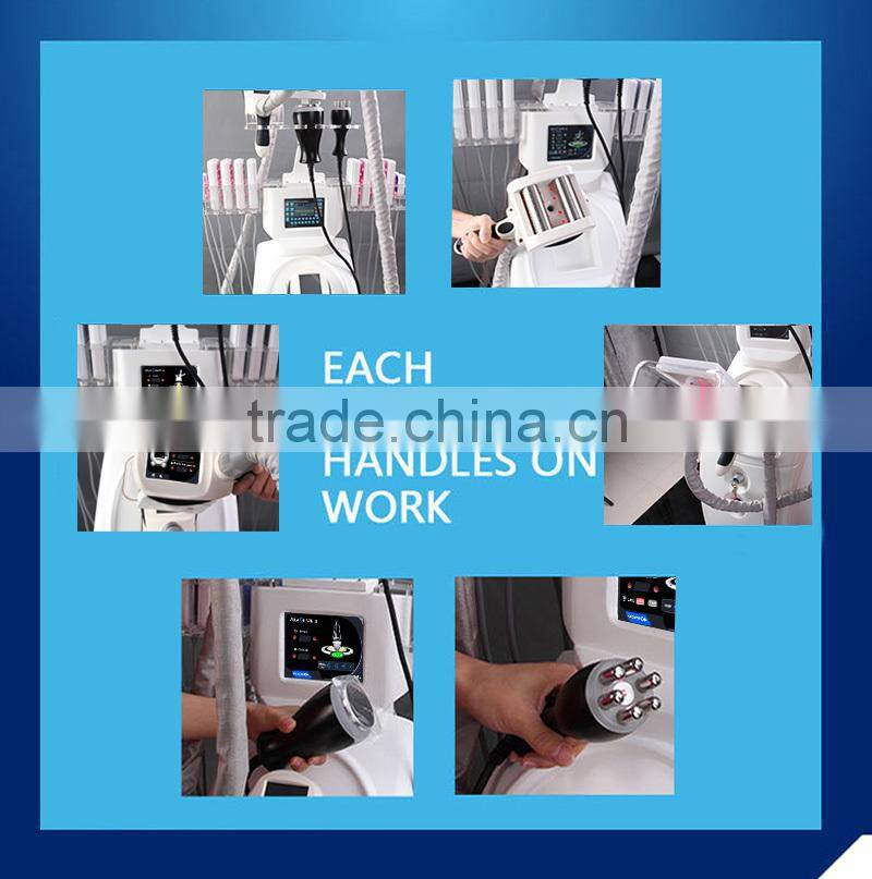 5 in 1 beauty equipment / Cryo, RF, Massage Roller, Lipo Laser and Ultrasonic Cavitation Multi-functional Beauty Equipment