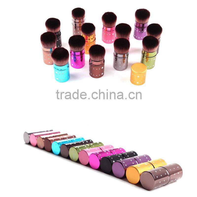 Nylon Metal Portable Flat Foundation Brush Blush Brush