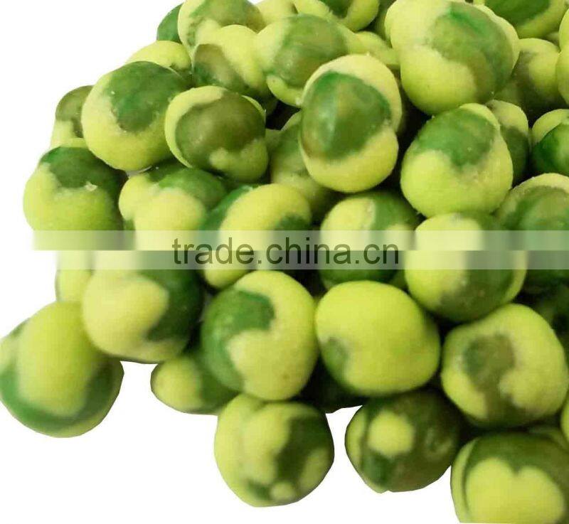 Yellow color wasabi flavor coated marrowfat green peas BRC