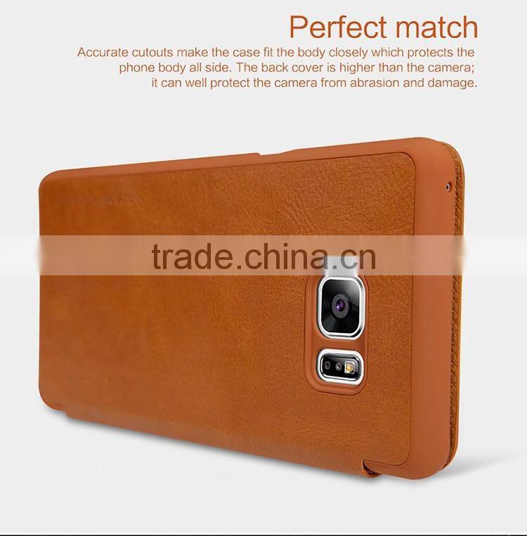 Quality Flip Leather Case For Samsung Galaxy Note7, NILLKIN Qin PU flip leather phone Case BUSINESS CARD CASE CLASSIC RESTRO