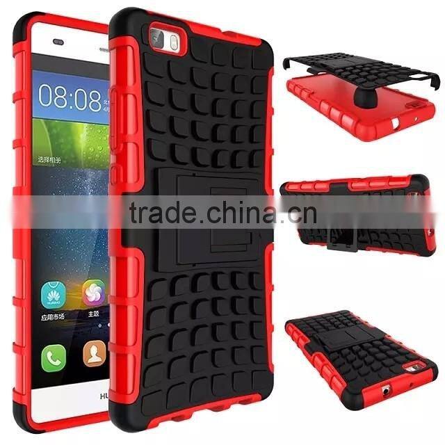 For HUAWEI P8 LITE Armor CASE Heavy Duty Hybrid Rugged TPU Impact Kickstand Hard Cover ShockProof CASE