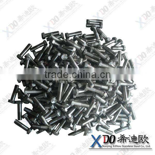 Duplex 1.4462 /1.4501 / 1.4410 stainless steel fasteners hex half thread bolts