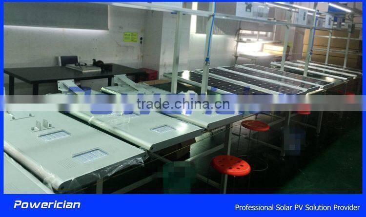 Powerician 20W Waterproof LED Solar Powered Street Light Smart Control All In One Solar Led Light