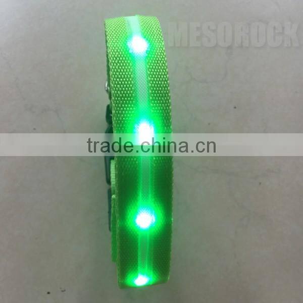 USB Rechargeable Nylon Flashing Pet Neck Collar Flashing Dog Collar Led Dog Collar