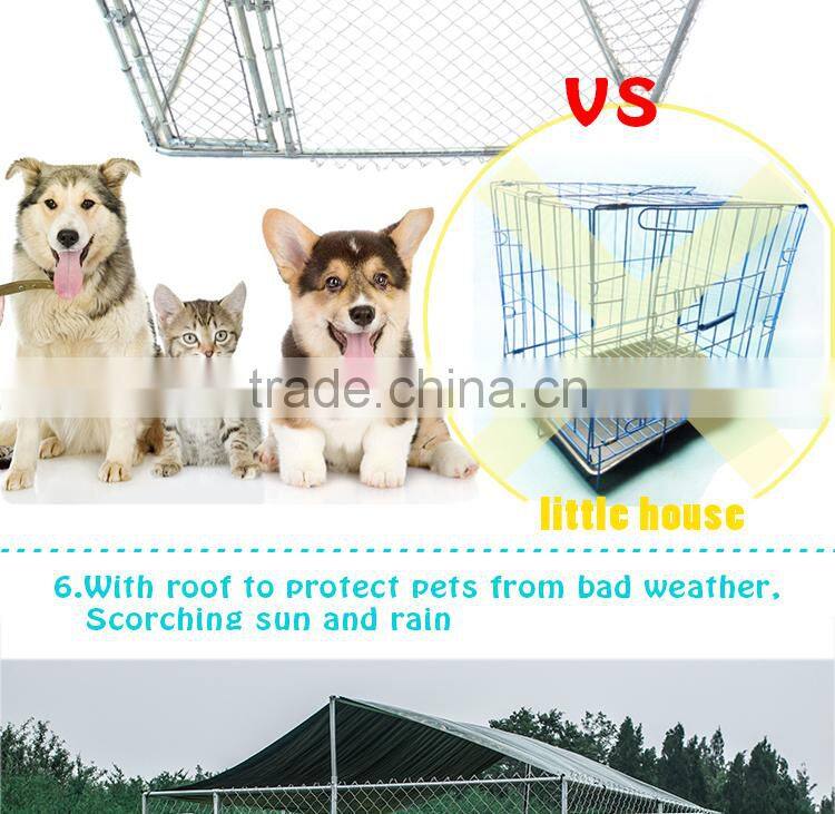 10x10x6 foot classic galvanized large outdoor dog fence dog kennel