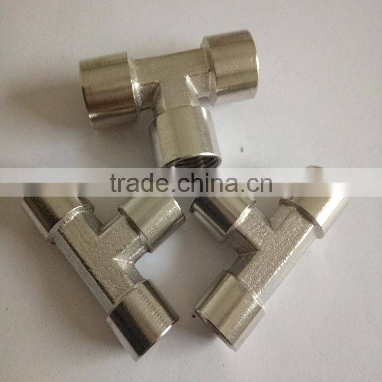 BSP,NPT male and female ,forged T-type brass connector,manifold connectors 1/4 1/2