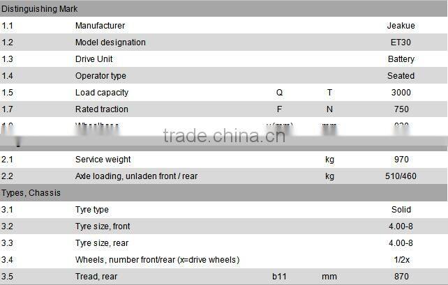 Farm 3T seat type electric tow tractor