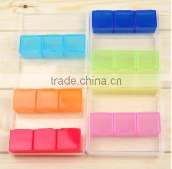 21 cells colorful medicine chest box case