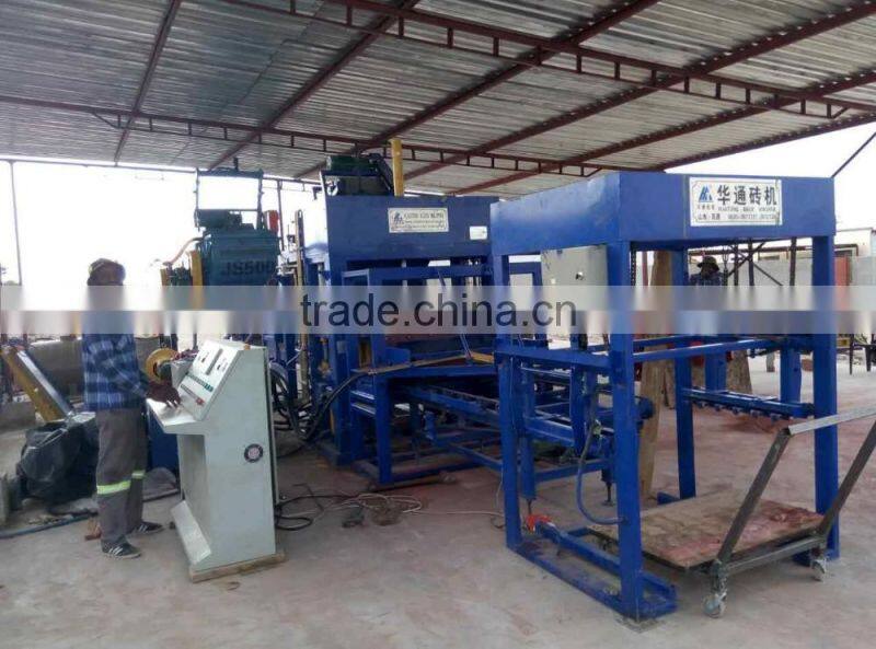 QT5-15 Fully Automatic Concrete Block Making Machine Cement Brick Production Line