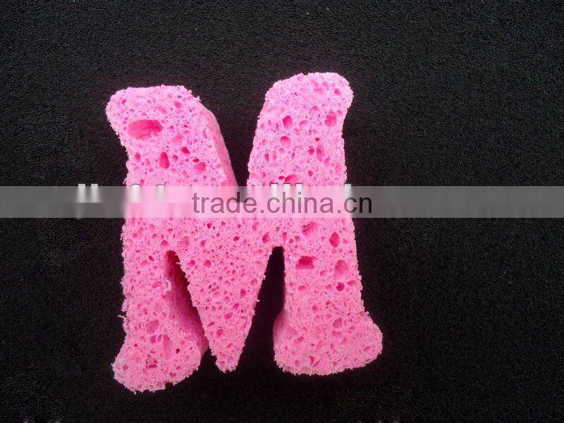 letters cellulose kids bath sponge