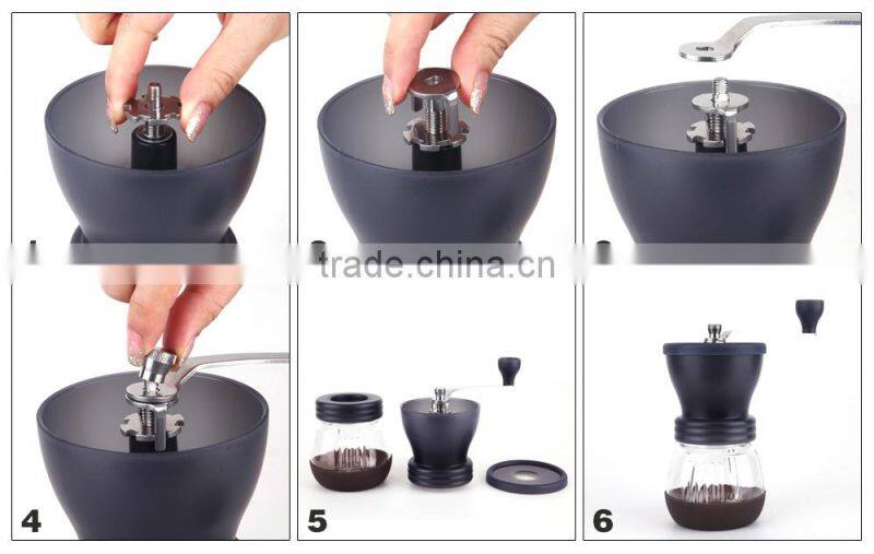 New Arrival Manual Coffee Grinder With Top Lid
