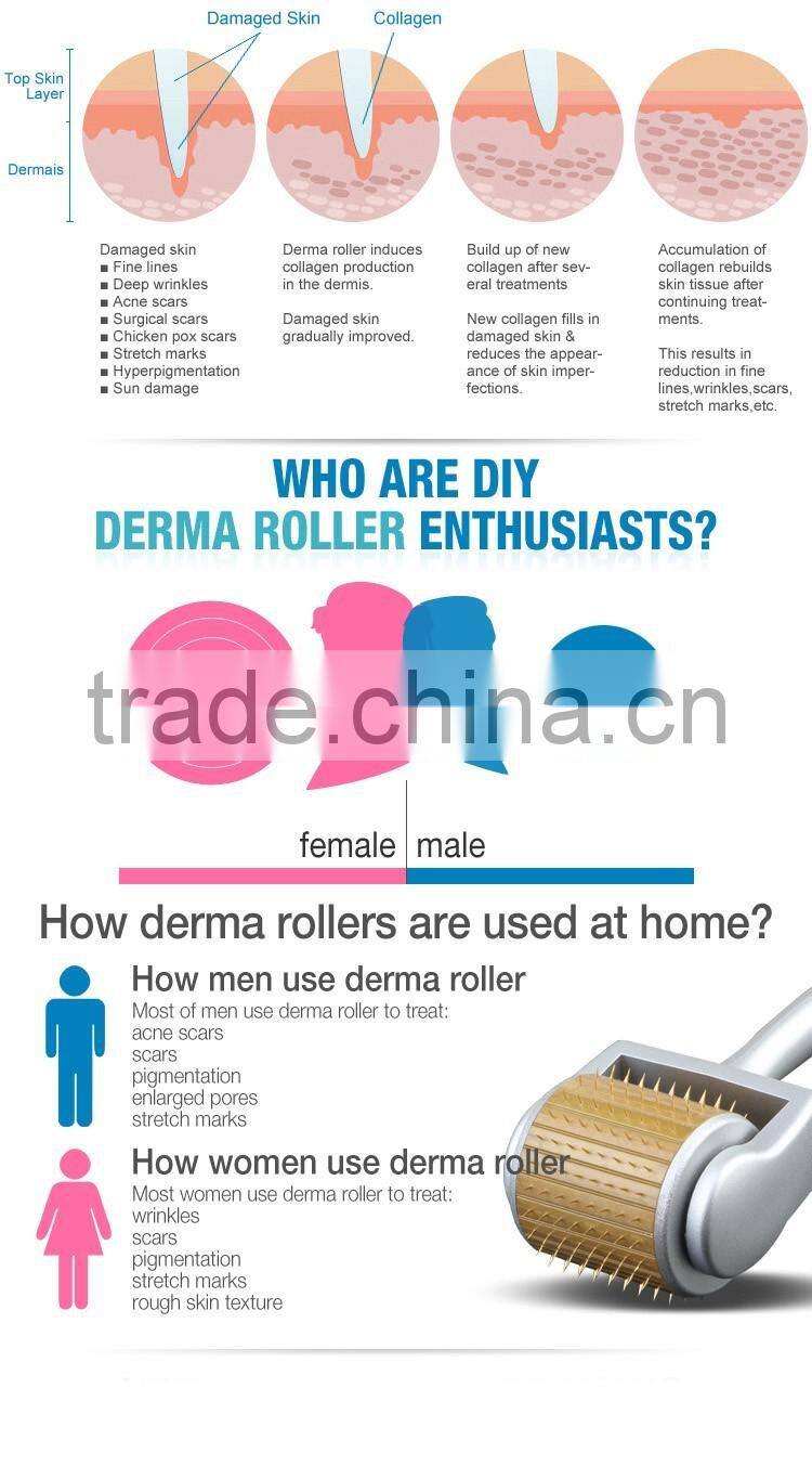 2016 Wholasale 0.25mm- 3.0mm Titanium dermaroller zgts