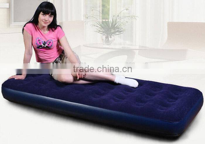 inflatable flocked pvc air mattress bed MAT00010