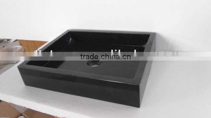 Guangxi Black Marble Bathroom Sink Washbasin