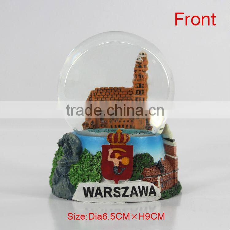 Resin funny poland souvenir snow globes