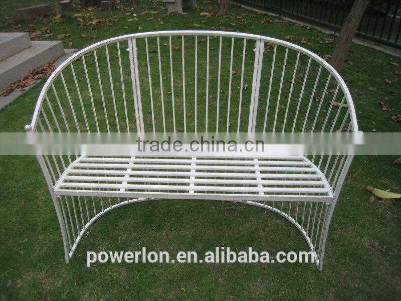 Antique Waterproof Outdoor Wrought Iron Garden Bench