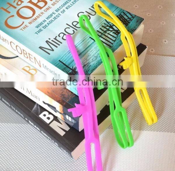 elastic band fancy gift finger style bookmark silicone book collection band