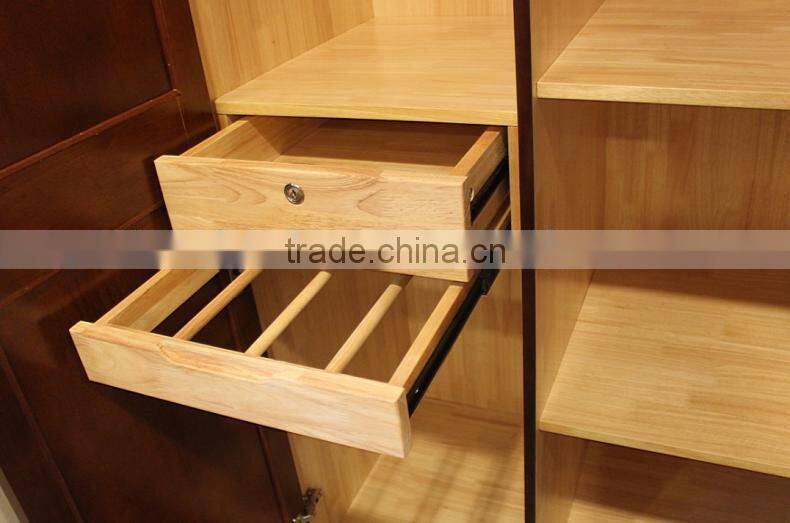 Wooden Wardrobe Design with top cabinet